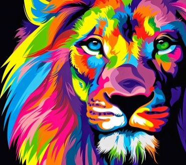 Fotomural Lion Pop Art